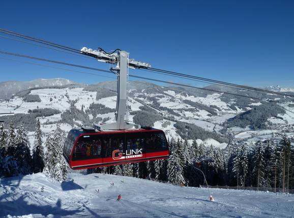 The spectacular G-Link connects Flachau-Wagrain-Alpendorf The spectacular G-Link connects Flachau-Wagrain-Alpendorf